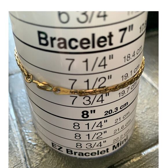 Beautiful Vintage 14K Gold plated C-Link bracelet, Stamped - Picture 3 of 3